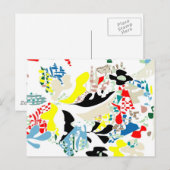 夏スペインの抽象芸術 ポストカード (正面/裏面)