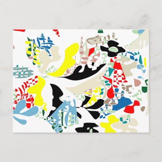 夏スペインの抽象芸術 ポストカード (正面)