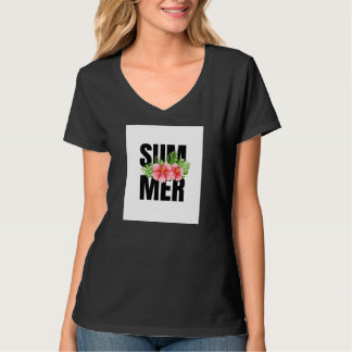 夏タグ付きホワイト半袖Tシャツ Tシャツ