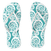 夏ターコイズの自然インスパイア巻き渦巻き ビーチサンダル (ソール)