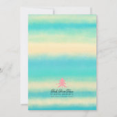 夏ターコイズビーチニュートラルベビーシャワー招待状 招待状 (裏面)