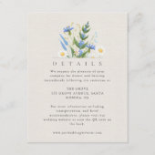 夏デイジーブルーフローラ詳細エンクロージャカード エンクロージャーカード (正面)