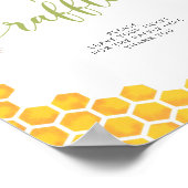 夏ハニービー赤ちゃんシャワーおむつラッフルポスター ポスター (角)