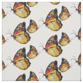 夏バタフライウォーターカラーアート生地 ファブリック (見本)