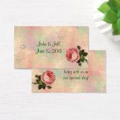 夏バラ結婚式の引き出物つるラベル (デスク)