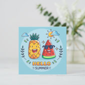 夏パイナップルスイカのグリーティングカード (スタンド正面)