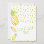 夏パイナップル水カラーミックスパターン誕生日 (正面)