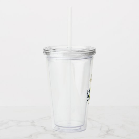 夏パイナップル水色フォイルフェイクトップ アクリルタンブラー (右)