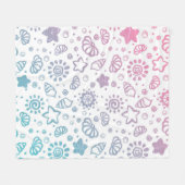 夏パターン フリースブランケット (正面(横))