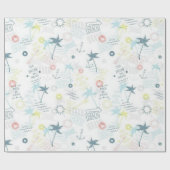 夏パターン ラッピングペーパー (フラット)