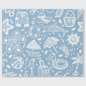 夏パターン ラッピングペーパー (フラット)