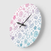 夏パターン ラージ壁時計 (傾斜)