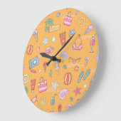 夏パターン ラージ壁時計 (傾斜)