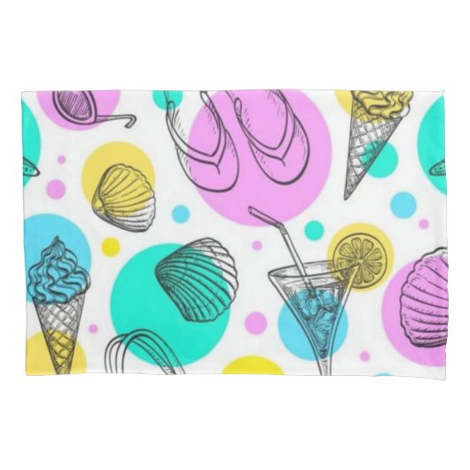 夏パターン 枕カバー (正面)