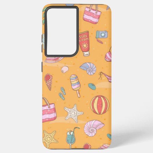 夏パターン SAMSUNG GALAXYケース (裏面)