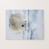 夏パック氷の上の大人のホッキョクグマ ジグソーパズル (横)