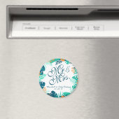 夏パーソナライズされたのフローラ結婚の |マグネット マグネット (インサイチュ (食洗機))