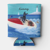 夏パーソナライズされたクールラブラドール絵画ズ 缶クーラー (正面)