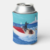 夏パーソナライズされたクールラブラドール絵画ズ 缶クーラー (缶裏面)