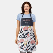 夏パーソナライズされたフローラ女子エプロン エプロン (着用した状態)