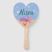 夏パーソナライズされた海の人魚 ハンドファン (裏面)