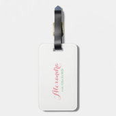 夏パーソナライズされた花荷物タグ ラゲッジタグ (裏面縦)