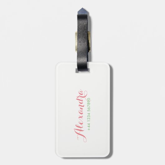 夏パーソナライズされた花荷物タグ ラゲッジタグ (裏面縦)