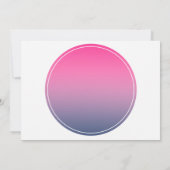 夏パーティーピンクサンセットプグラデーションロンプル 招待状 (裏面)