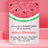 夏パーティーフェイクグリッター 招待状