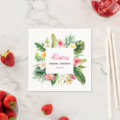 夏パーティー熱帯ブライダルシャワー紙ナプキン スタンダードカクテルナプキン (インサイチュ)