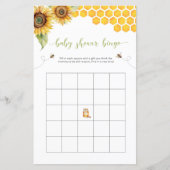 夏ビンゴヒマワリと蜂蜜の赤ちゃんシャワーゲーム (正面)