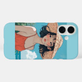 夏ビーチガールアニメiPhone 16ケース Case-Mate iPhoneケース (裏面 (横))