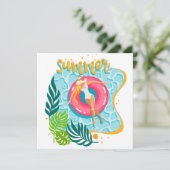 夏ビーチガールグリーティングカード カード (スタンド正面)