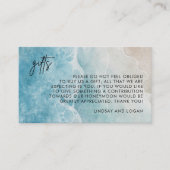 夏ビーチギフト登録新婚旅行結婚基金 エンクロージャーカード (正面)