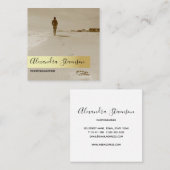 夏ビーチサンドゴールドフォイル スクエア名刺 (正面/裏面)