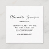 夏ビーチサンドゴールドフォイル スクエア名刺 (裏面)