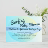 夏ビーチサーフィンベビーシャワー招待状 招待状 (スタンド正面)