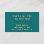 夏ビーチシンプル海カスタム名刺 名刺 (裏面)