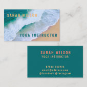 夏ビーチシンプル海カスタム名刺 名刺 (正面/裏面)