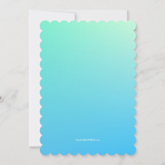 夏ビーチシーホースガールズバースデーパーティー 招待状 (裏面)