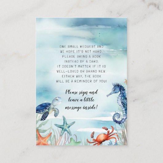 夏ビーチシーライフタコブルーブズベビー エンクロージャーカード (裏面)