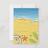 夏ビーチパーティの招待状 招待状 (裏面)