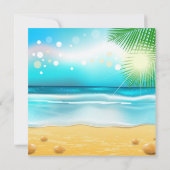 夏ビーチパーティーのチラシ 招待状 (裏面)