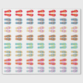 夏ビーチパーティービーチサンダル包装紙 ラッピングペーパー (フラット)