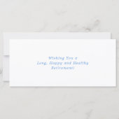 夏ビーチブルーホワイトハッピーリタイアメントカード (裏面)