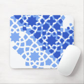 夏ビーチブルーモロッコタイル マウスパッド (マウス)