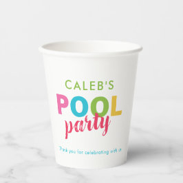 夏ビーチプールパーティー誕生日カラフルかわいい 紙コップ