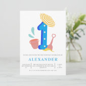 夏ビーチボーイズ1st誕生日パーティー 招待状 (スタンド正面)