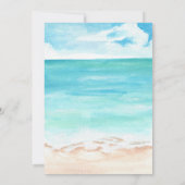 夏ビーチ熱帯ブライダルシャワー 招待状 (裏面)