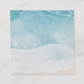 夏ビーチ結婚式QRコードRSVPエンクロージャカード エンクロージャーカード (裏面)